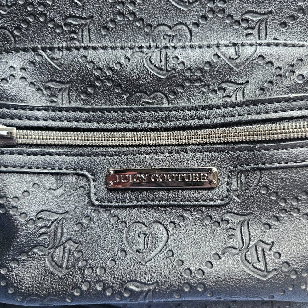 EUC JUICY COUTURE JC Embossed Small Black Backpack ๐๐ค - Picture 3 of 13